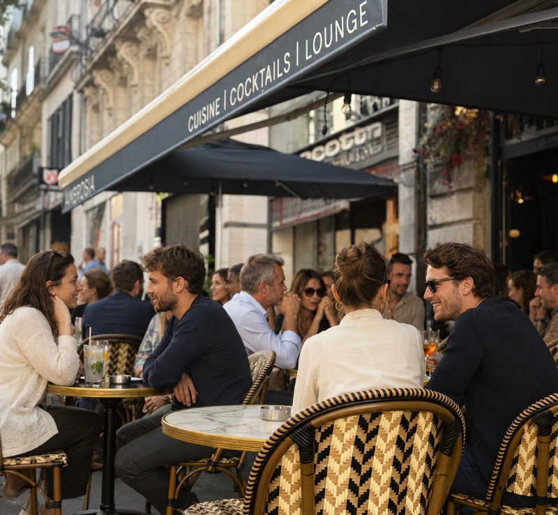 Ambrosia, lieu incontournable du centre-ville de Nantes : bar à cocktails et mets à partager.